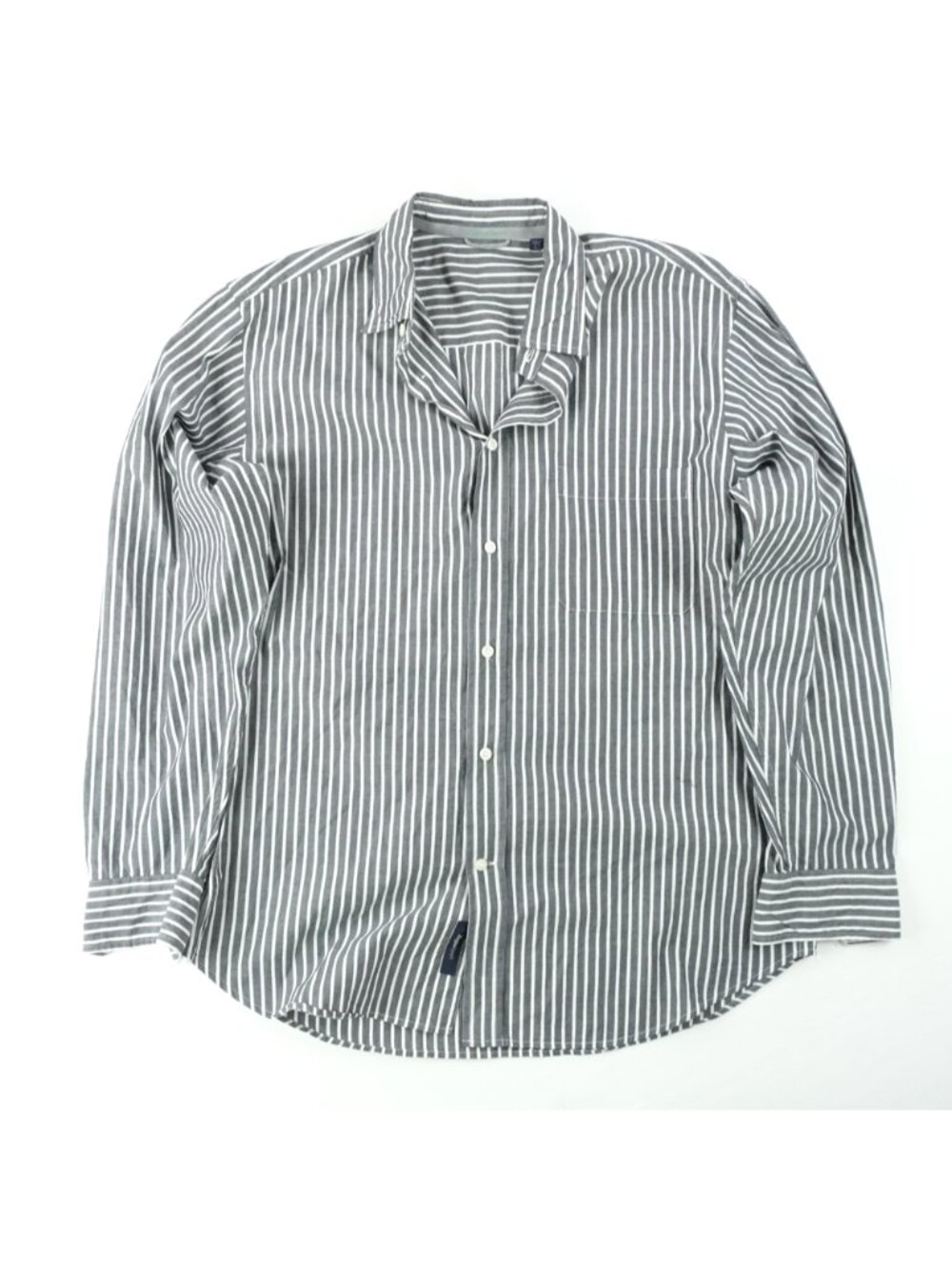 Ermenegildo Zegna Shirt Mens L Striped Button Down Cotton Pocket Zegna Sport
